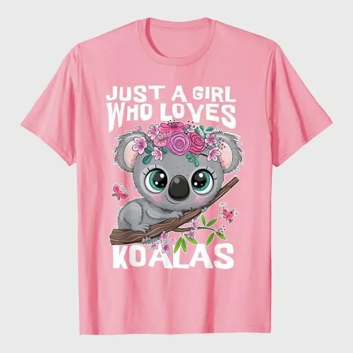 Cute Just a Girl Who Loves Koalas T-Shirt