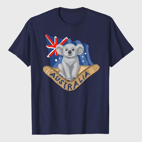 Australia Marking Flags Koala Boomerang T-Shirt
