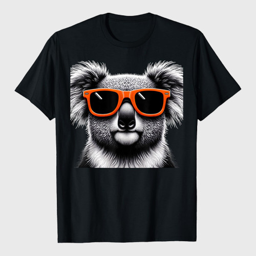 Cool Koala Wearing Sunglasses Graphic Art T-Shirt