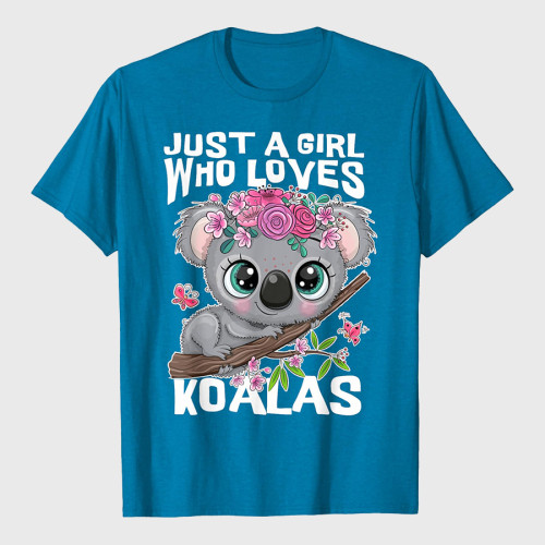 Cute Just a Girl Who Loves Koalas T-Shirt