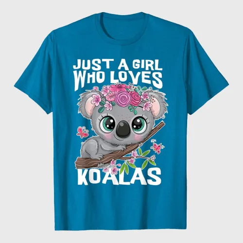 Cute Just a Girl Who Loves Koalas T-Shirt