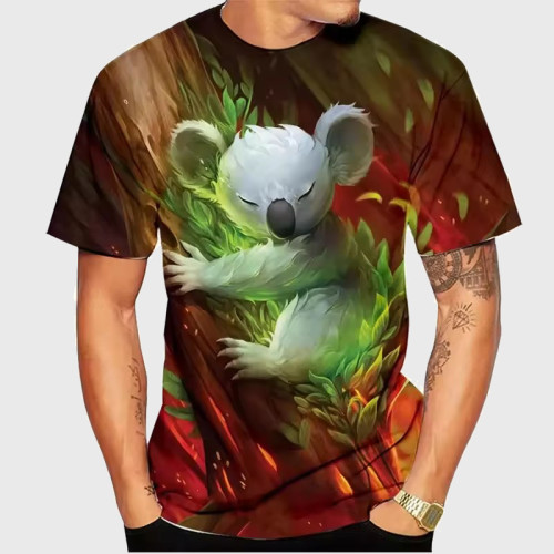 Cartoon Baby Koala Graphic T-Shirt
