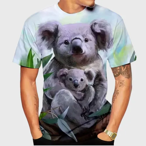 Mom And Baby Koala Graphic T-Shirt