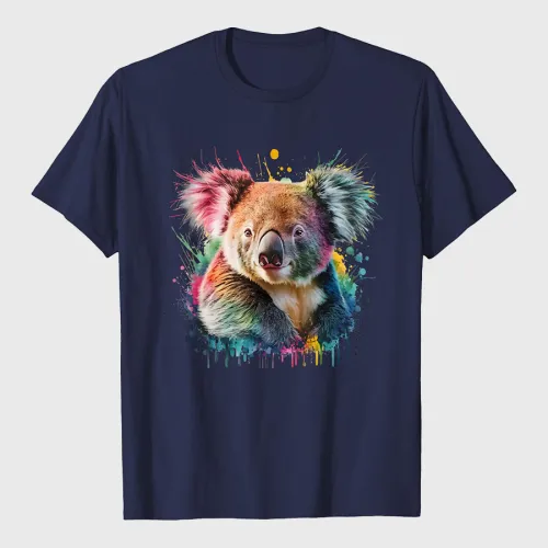 Koala Bear Men Woman Colorful Watercolor Koala Bear T-Shirt