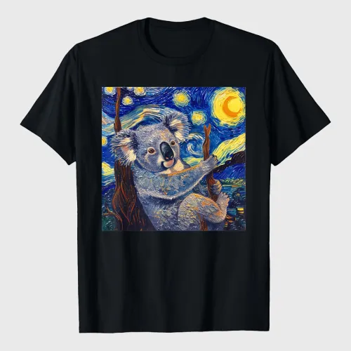 Koala Van Gogh Style Starry Night T-Shirt
