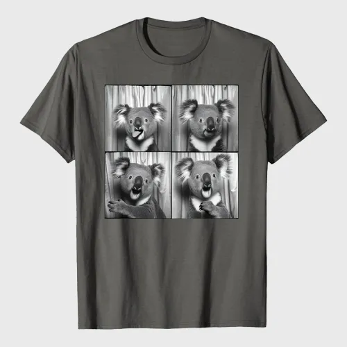 Funny Koala Face Laughing Koala Animal Photo Cute Koala T-Shirt