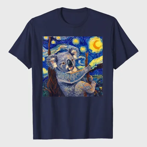 Koala Van Gogh Style Starry Night T-Shirt