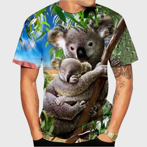 Koala Mom And Baby Printed T-Shirt