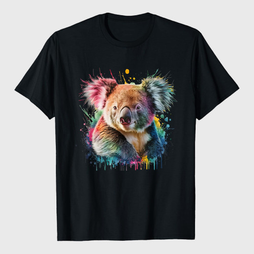Koala Bear Men Woman Colorful Watercolor Koala Bear T-Shirt