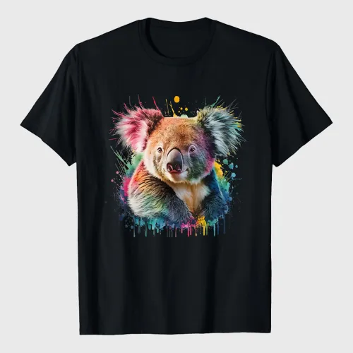 Koala Bear Men Woman Colorful Watercolor Koala Bear T-Shirt