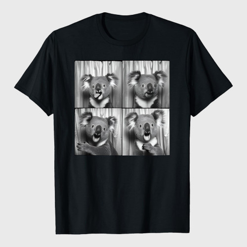 Funny Koala Face Laughing Koala Animal Photo Cute Koala T-Shirt