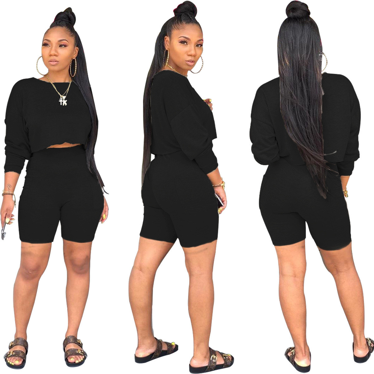 US$ 15.64 ~ US$ 17.38 - ï¼ebay priceï¼$24.86ï¼Women Long Sleeves Solid Color Casual Sports Sweats