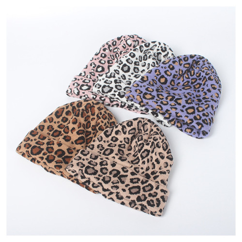 (ebay price:$12.74)Women's Mens Leopard Print Consise Fall Winter Warm Wollen Hat