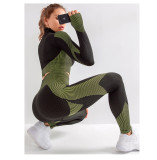 (Super high quality) Women high elasticity slim fitness yoga sports suit