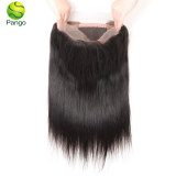 360 Lace Frontal Closure Virgin Hair Straight 150% Density Human Hair Natural Black with Baby Hair Pango
