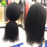 11A Human Hair Kinky Straight 1 Bundle 100% Unprocessed  Virgin Remy Hair Weave  Human Hair Extensions Natural Black Color Pango