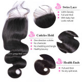 9A Human Hair Body Wave 3 Bundles With Closure 100% Unprocessed Virgin Hair Weave Human Hair Extensions Natural Black Color Pango