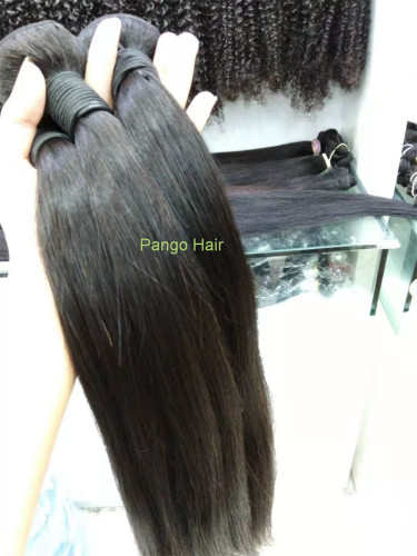 11A Human Hair Straight 1 Bundle 100% Unprocessed Virgin Remy Hair Weave  Human Hair Extensions Natural Black Color Pango 