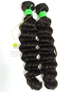 10A Brazilian virgin hair Deep wave 100g/bundle Natural Black Color Pango