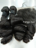 11A Human Hair Loose Wave 1 Bundle 100% Unprocessed  Virgin Remy Hair Weave  Human Hair Extensions Natural Black Color Pango