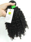 10A Brazilian virgin hair curly wave 100g/bundle Natural Black Color Pango