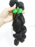 10A Brazilian virgin hair Loose wave 100g/bundle Natural Black Color Pango