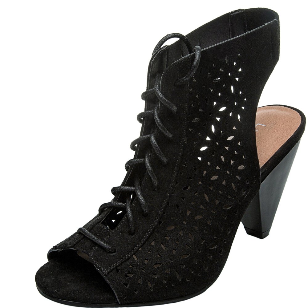 US$ 39.99 Women's Wide Width Cone Heeled Sandal Open Toe Women's Suede Summer Comfort Basic Pump Heels Chunky Heel