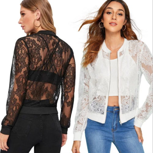 See-through lace sexy jacket ZS-005