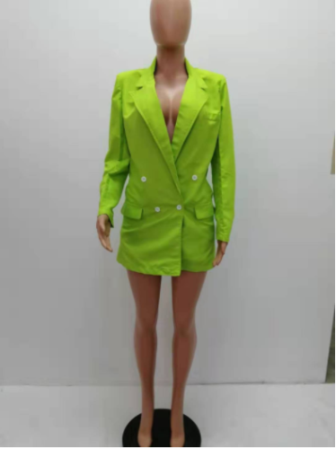 Fashionable deep V medium length fine suit jacket YS-313