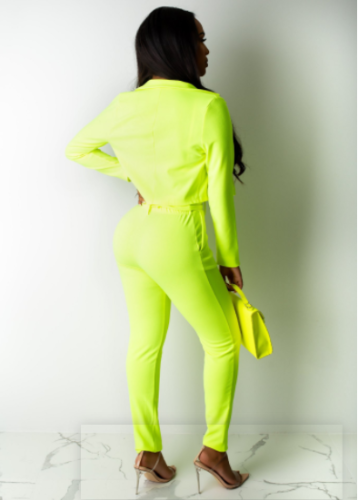 Hot style temperament women's pure color suit trousers jacket LO-6213