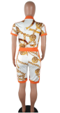 Digital printing sports and leisure two-piece set QYBS-5097