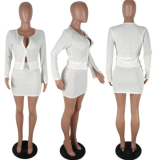 Rib 2 skirts 2 zipper women's dress crinkly sexy dress QYBS-5153