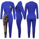 Long-sleeved sequined sport suit two-piece SM-3903