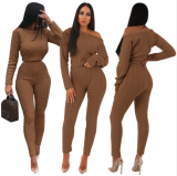High stretch sweater two-piece casual suit SM-3583