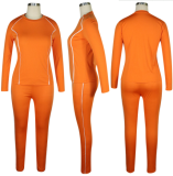 Sport casual long sleeve pantsuit with two pieces SM-3861