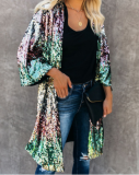 Casual horn sleeve sequined jacket TRS-981