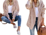 Hot recommended woolen casual loose hooded coat LQ-5099