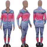 Full-body positioning printed leisure sports suit TK-6033