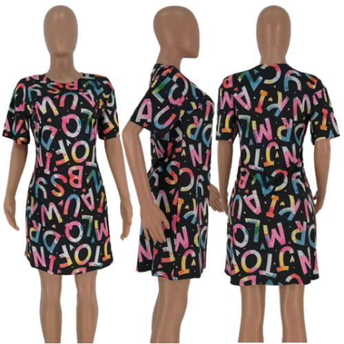 Hot style women's colorful casual dress TK-6010