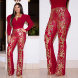 High-waisted sequins are a hot seller for sexy women's pants CY-8246