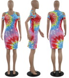 Hot style colorful print dress MOS-6206