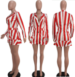 Hot style high-end temperament fashion stripe dress DAL-6511