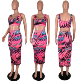 Print tie-dye sexy multi-color dress two-piece set DAL-8115