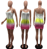 Hot style stripe print sexy dress miniskirt DAL-8025