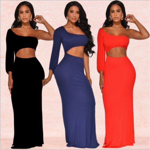 Sexy solid color dress XYZ-3267