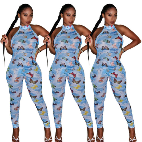 Printed cute sexy jumpsuit