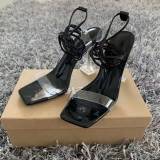 Transparent strap open toe women's stiletto sandals