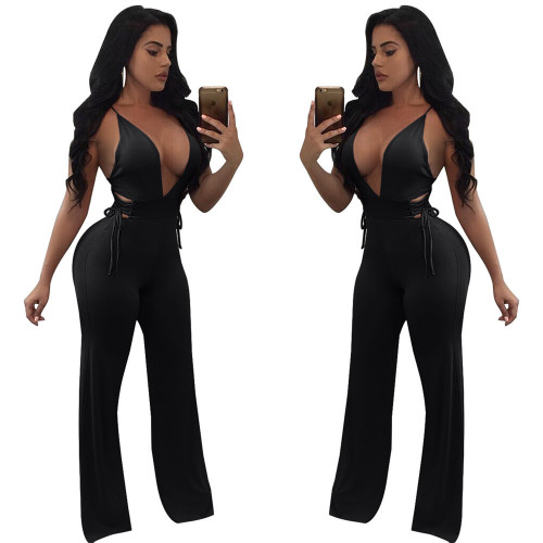 Sexy strappy jumpsuit