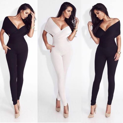 Sexy over-the-shoulder jumpsuit