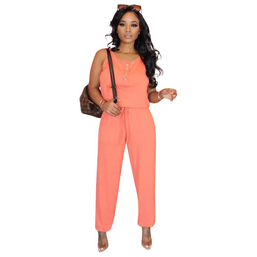 Europe and the United States popular women's lovely casual sports Jumpsuit